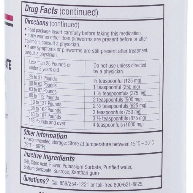 Pyrantel Pamoate Suspension, 50mg - 16 Oz 4 Pyrantel Pamoate Suspension, 50mg - 16 Oz - Image 2