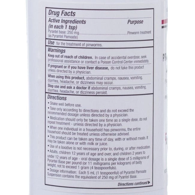 Pyrantel Pamoate Suspension, 50mg - 16 Oz 5 Pyrantel Pamoate Suspension, 50mg - 16 Oz - Image 3